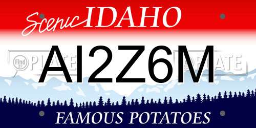 AI2Z6M Idaho License Plate
