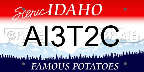 AI3T2C Idaho License Plate