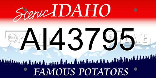 AI43795 Idaho License Plate