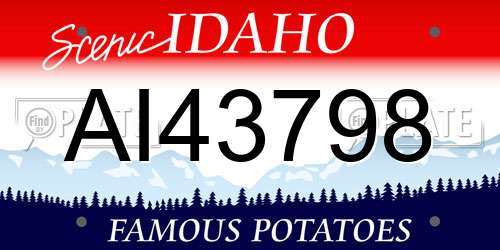AI43798 Idaho License Plate