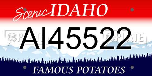 AI45522 Idaho License Plate