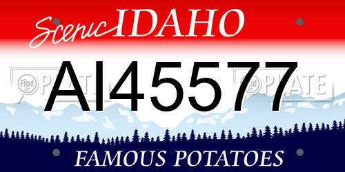AI45577 Idaho License Plate
