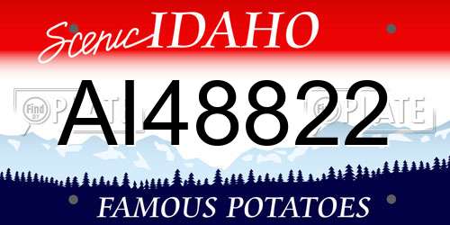 AI48822 Idaho License Plate