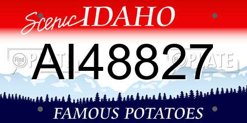 AI48827 Idaho License Plate