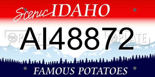 AI48872 Idaho License Plate