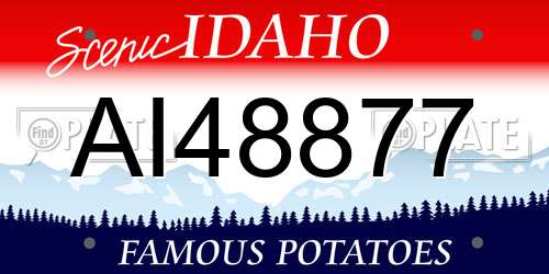 AI48877 Idaho License Plate