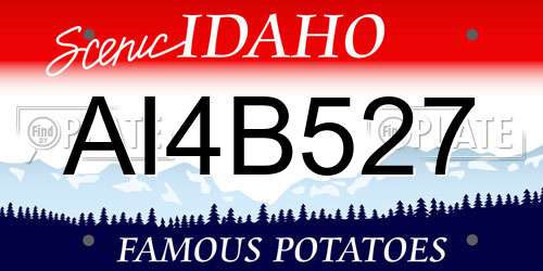 AI4B527 Idaho License Plate