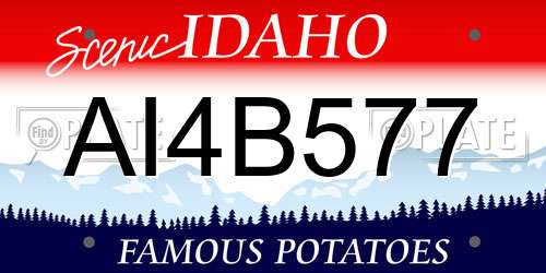 AI4B577 Idaho License Plate