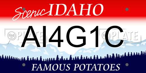 AI4G1C Idaho License Plate