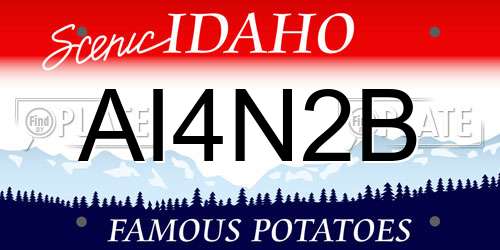 AI4N2B Idaho License Plate