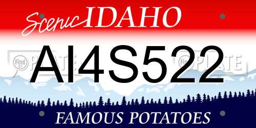 AI4S522 Idaho License Plate