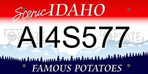 AI4S577 Idaho License Plate