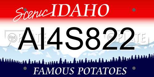 AI4S822 Idaho License Plate