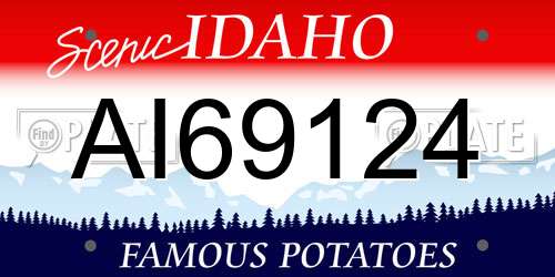 AI69124 Idaho License Plate