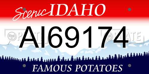 AI69174 Idaho License Plate