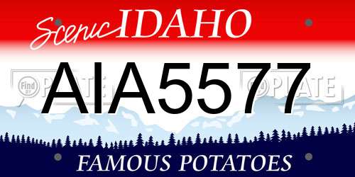 AIA5577 Idaho License Plate