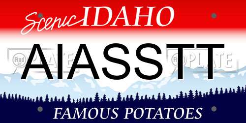 AIASSTT Idaho License Plate