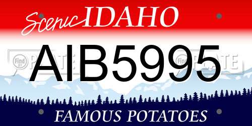 AIB5995 Idaho License Plate