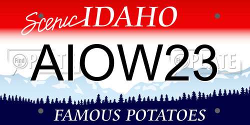 AIOW23 Idaho License Plate