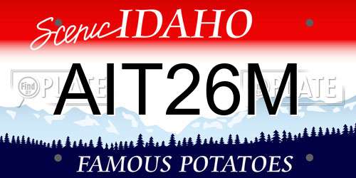 AIT26M Idaho License Plate