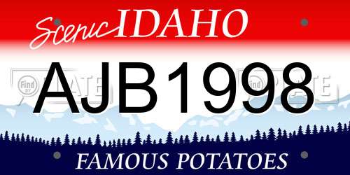 AJB1998 Idaho License Plate