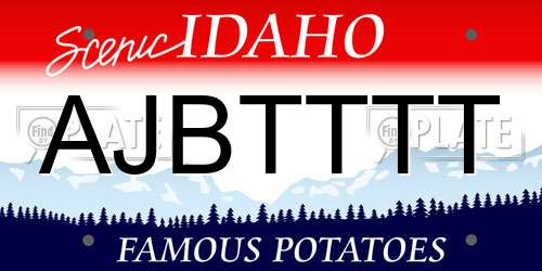 AJBTTTT Idaho License Plate