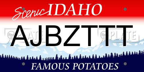 AJBZTTT Idaho License Plate