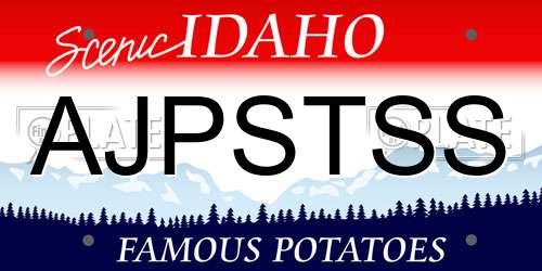 AJPSTSS Idaho License Plate