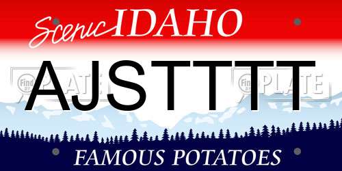 AJSTTTT Idaho License Plate