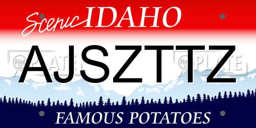 AJSZTTZ Idaho License Plate