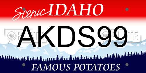 AKDS99 Idaho License Plate