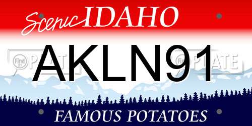AKLN91 Idaho License Plate