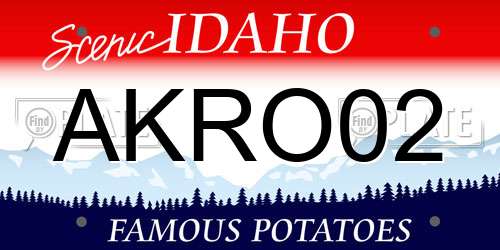 AKRO02 Idaho License Plate