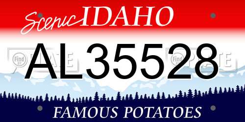 AL35528 Idaho License Plate