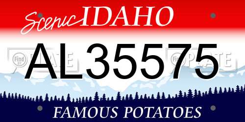 AL35575 Idaho License Plate
