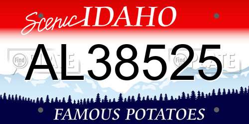 AL38525 Idaho License Plate