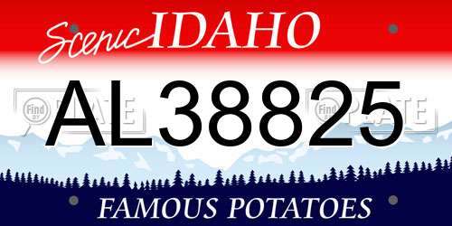 AL38825 Idaho License Plate