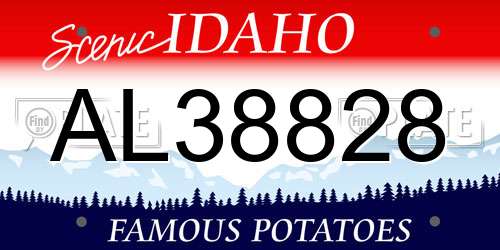 AL38828 Idaho License Plate