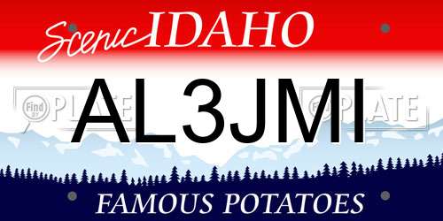 AL3JMI Idaho License Plate