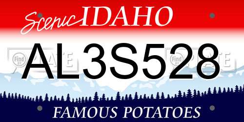 AL3S528 Idaho License Plate