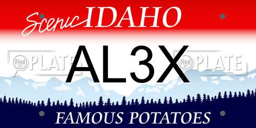 AL3X Idaho License Plate