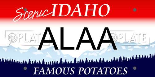 ALAA Idaho License Plate