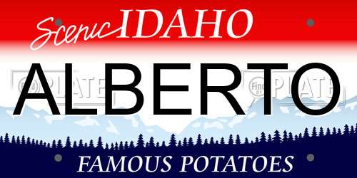 ALBERTO Idaho License Plate