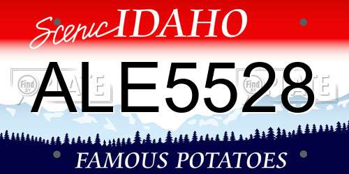 ALE5528 Idaho License Plate