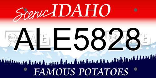 ALE5828 Idaho License Plate