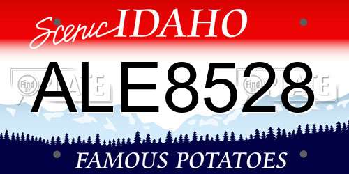 ALE8528 Idaho License Plate