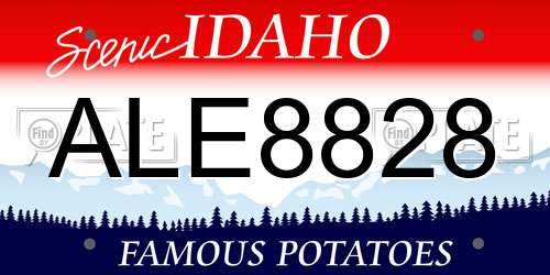 ALE8828 Idaho License Plate