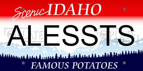 ALESSTS Idaho License Plate