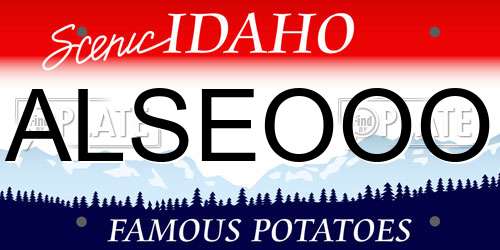 ALSEOOO Idaho License Plate