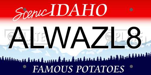 ALWAZL8 Idaho License Plate